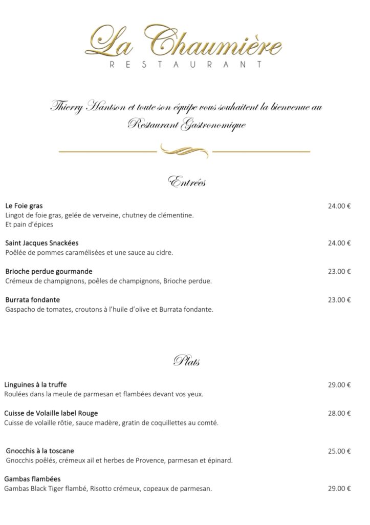 Menu page 1